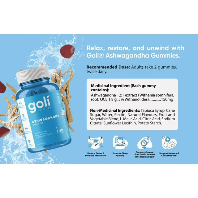Goli Ashwagandha Gummy 60 Count