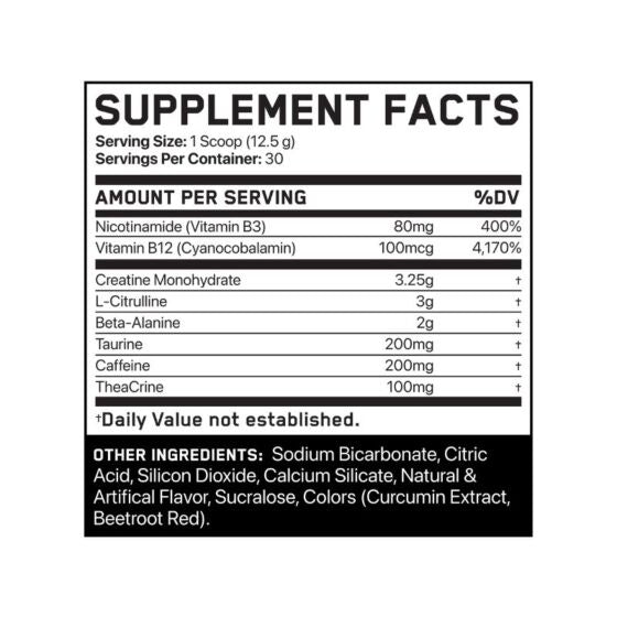 Applied Nutrition Essential Pre-Workout Tang Orange Strawberry 30 Servings