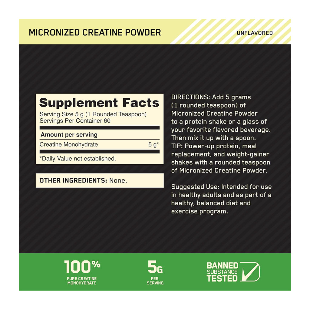 Optimum Nutrition Micronized Creatine Powder 300g