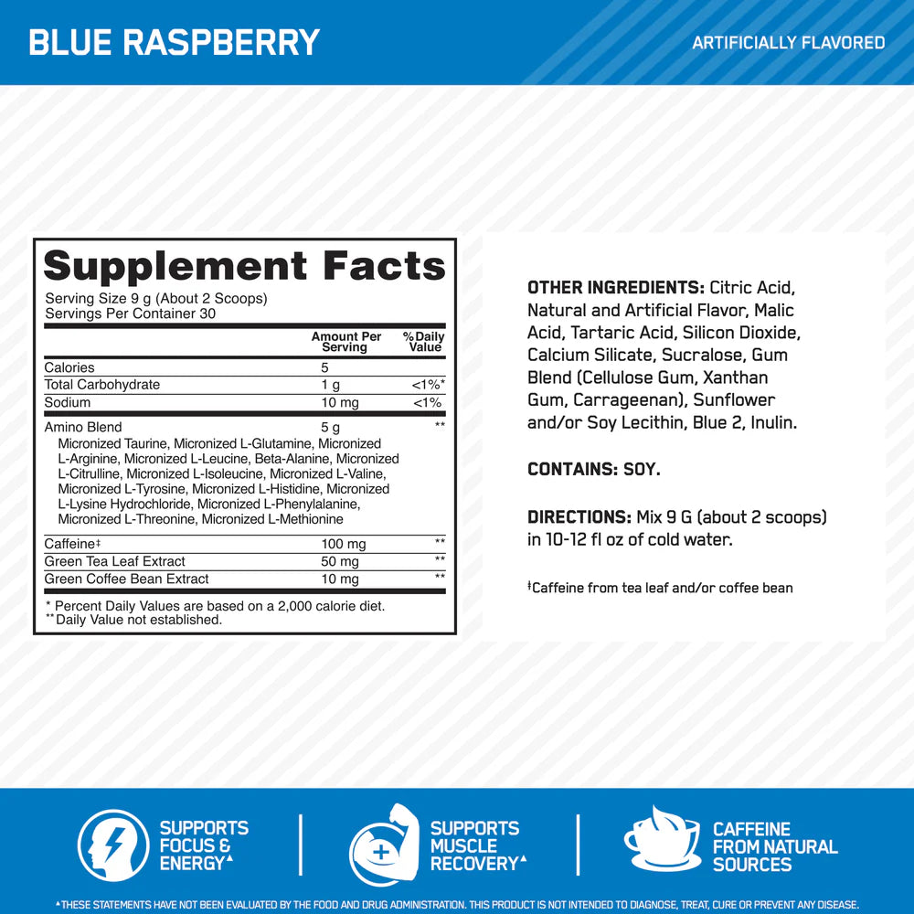 OPTIMUM NUTRITION ESSENTIAL AMINO ENERGY