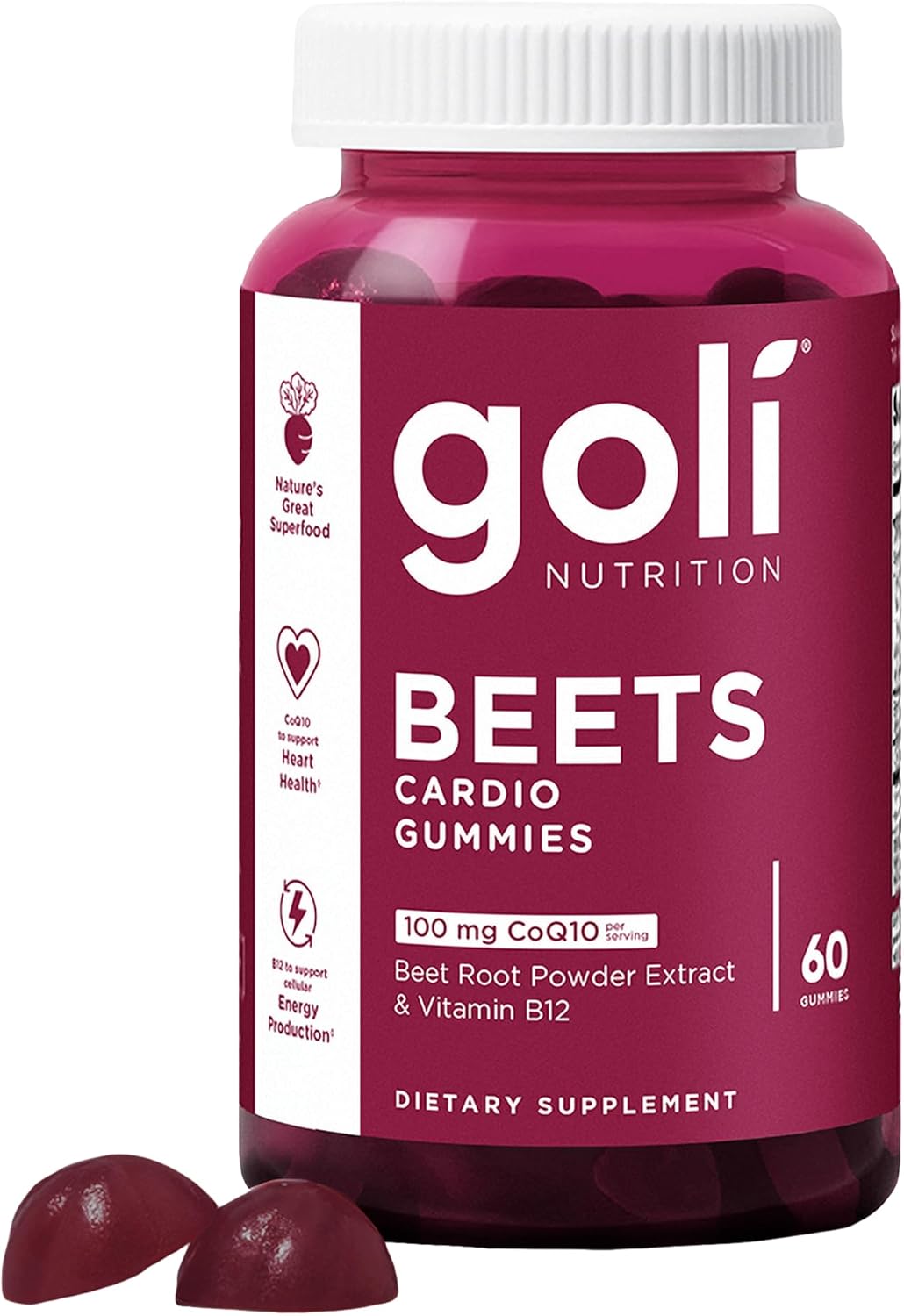 Goli Nutritional Supplement, Beets Cardio Gummy - 60 Count